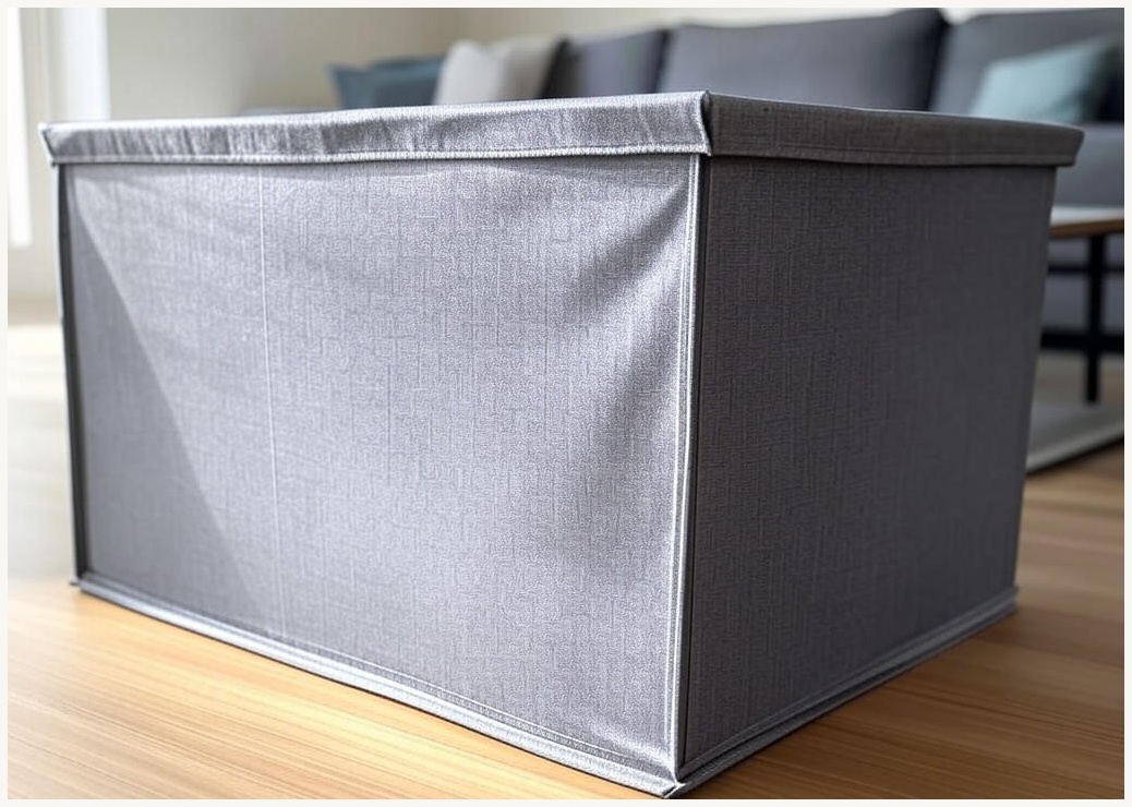 FONOW 폴딩박스 대용량 접이식 수납함, 이동식 생활함 업그레이드 - 이미지 1