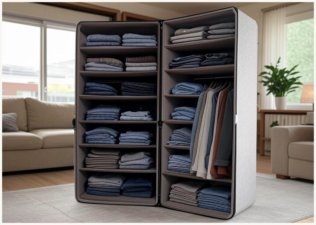 대형 이동식 접이식 수납장 PP 다용도 옷 수납장 거실 정리장 접이식 수납함