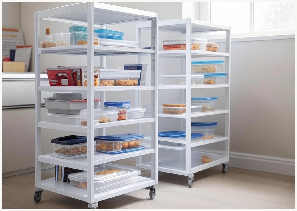 더디테일 대형 대용량 주방 욕실 침실 서재 거실 책 간식 수납 다공판이 있는 수납랙 보관랙 다층 분리수납 이동식 전시랙 수납장 바퀴가 있는 다용도 스탠드 선반, 화이트, 4단