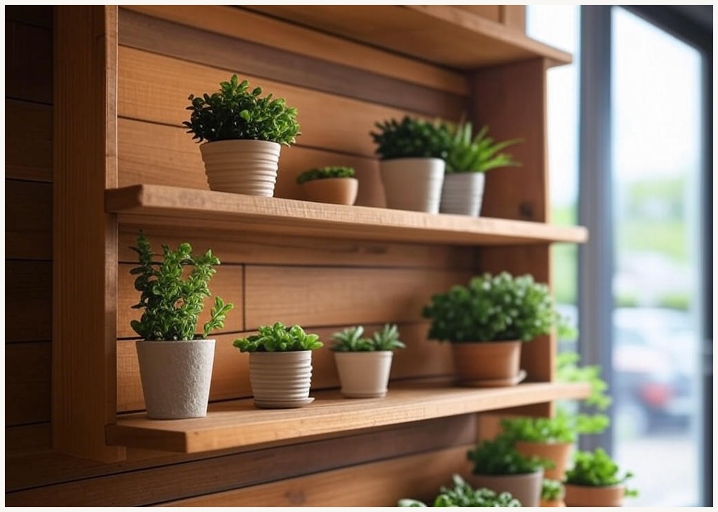 마켓플랜 비움 스틸 원목 벽걸이 선반 - 이미지 1