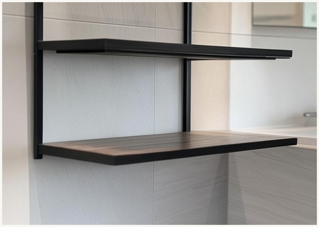 브라이프 무타공 욕실 선반 2p 세트, 블랙 코너, 2개