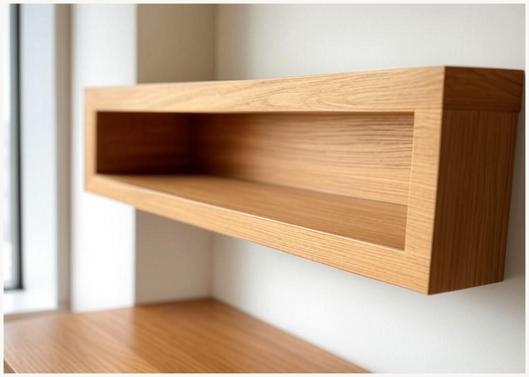 원룸공간 무타공선반 벽선반 원목 벽걸이선반, 오크우드 - 이미지 1