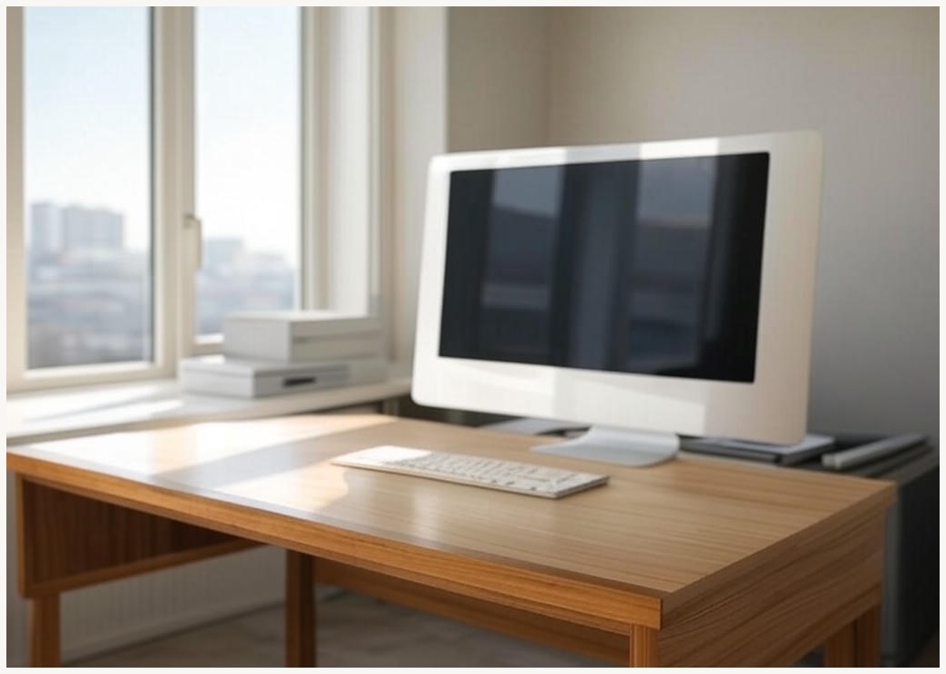 웰퍼니쳐 블랑 1000 컴퓨터 책상 방문설치, 화이트